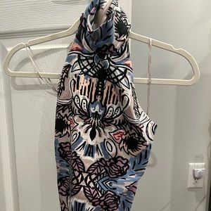 multicolor zip up back bodysuit